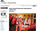 Helsigin Sanomat uutisoi Punat�htien keikan Juttiksessa 2.10.2008.